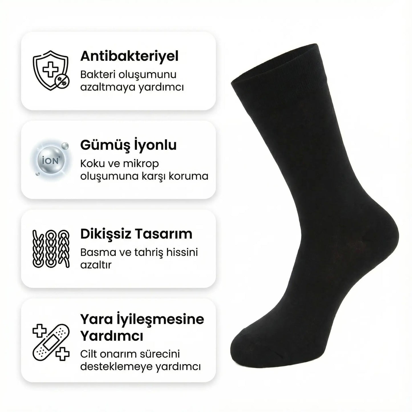DiyabetCorabim® Gümüş Çorap